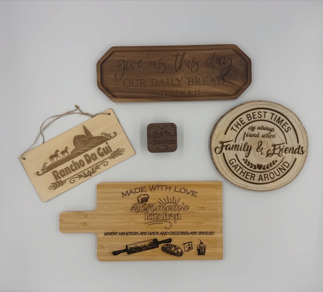 Engraved bamboo cutting board